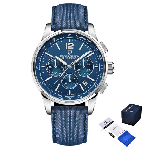 Годинник чоловічий Pagani Design YS008 Silver-Blue
